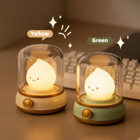 Retro Small Night Lamp Bedroom Mini Desktop LED Cute Night Lamp