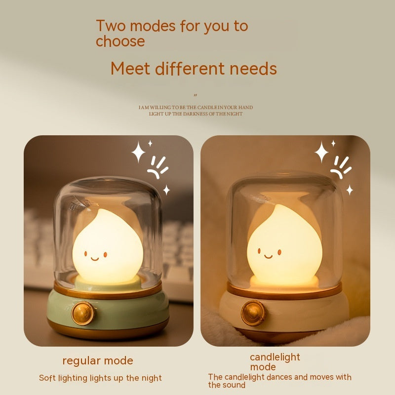 Retro Small Night Lamp Bedroom Mini Desktop LED Cute Night Lamp