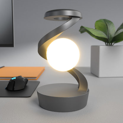 Rotating Moon Desk Lamp With Phone Wireless Charging Sensor Control Table Lamp