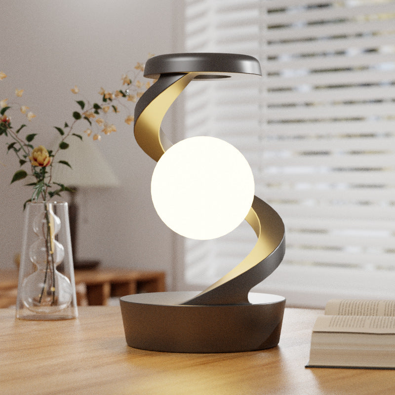 Rotating Moon Desk Lamp With Phone Wireless Charging Sensor Control Table Lamp