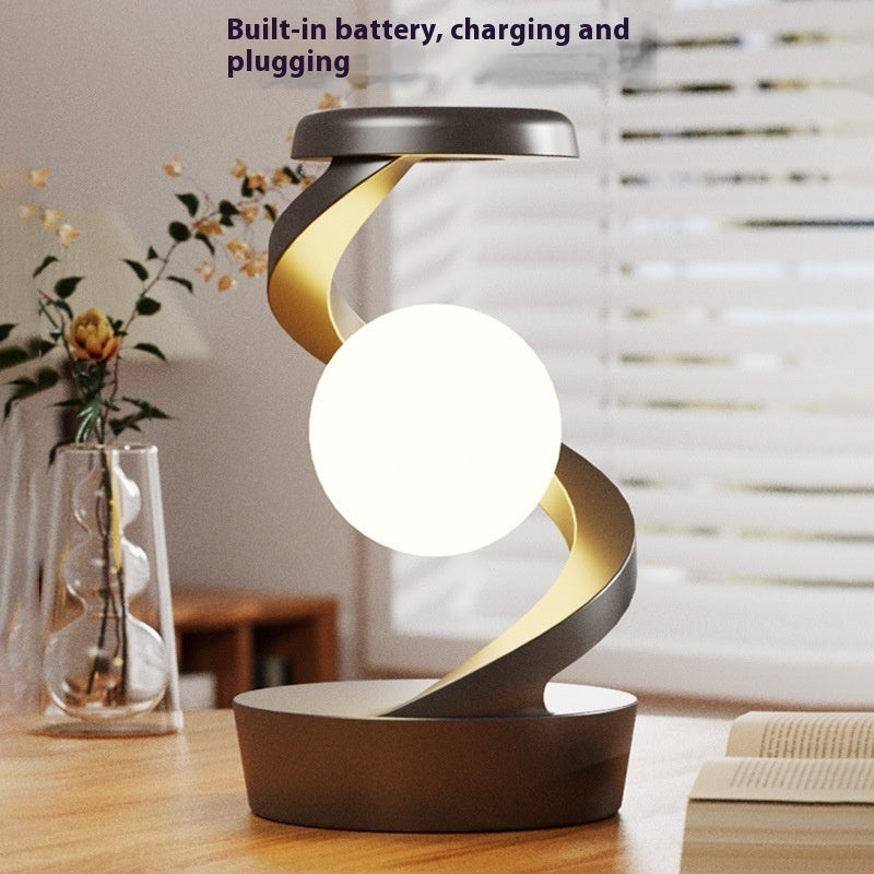 Rotating Moon Desk Lamp With Phone Wireless Charging Sensor Control Table Lamp