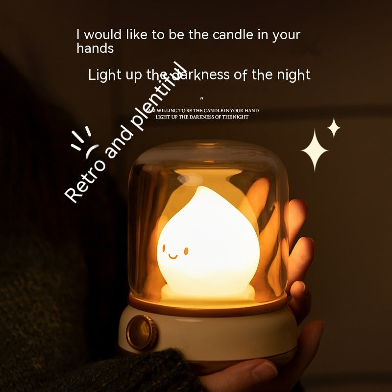 Retro Small Night Lamp Bedroom Mini Desktop LED Cute Night Lamp